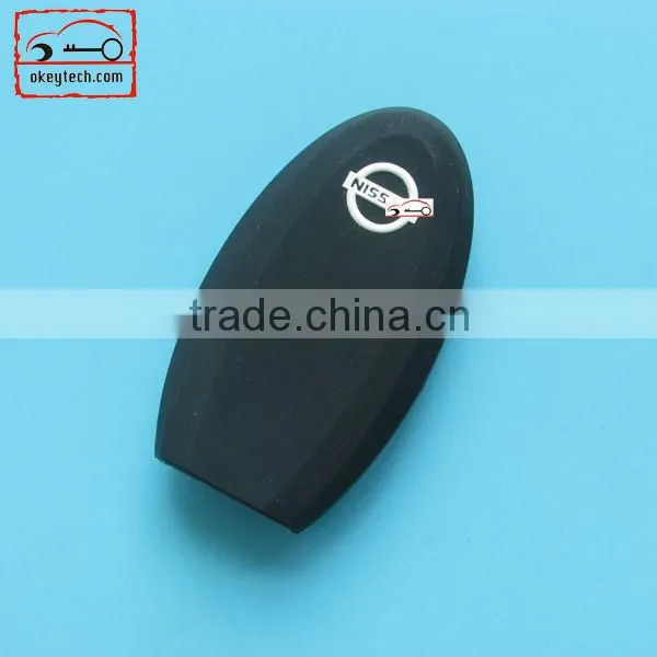 Okeytech silicone key cover nissan 4 buttons silicone key cover for nissan silicone car key cover