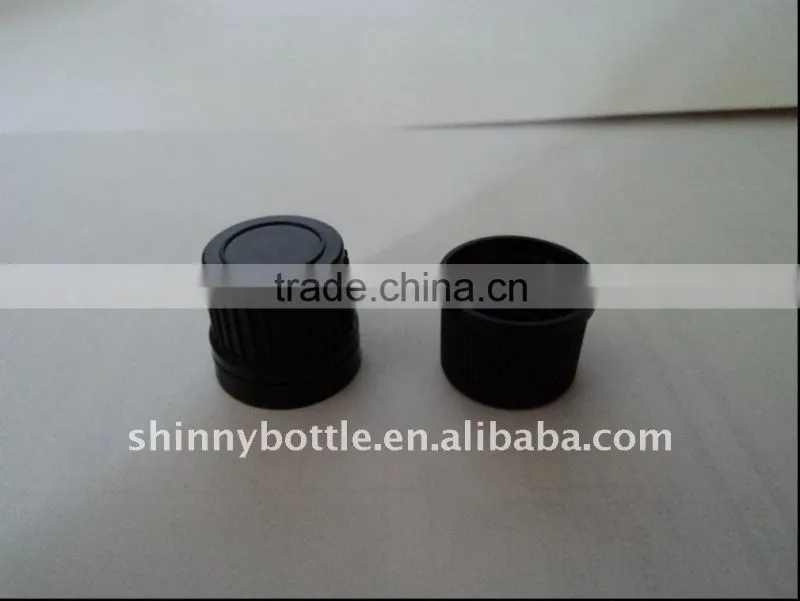 black plastic lids