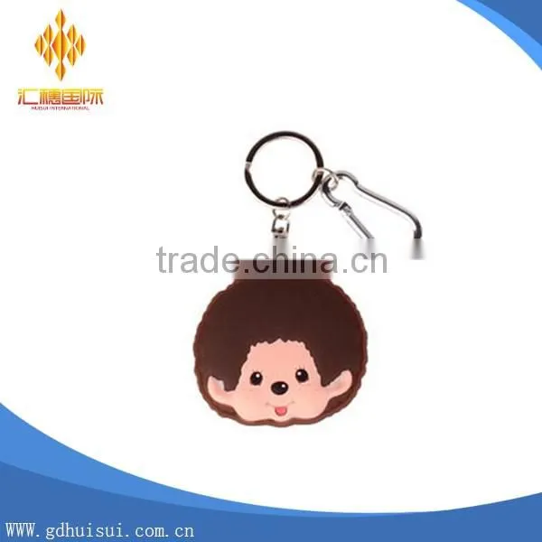 Top sale rubber soft PVC retractable key chain