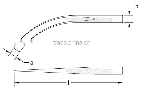 Non-Magnetic TC4 for aviation Titanium BENT CHISEL