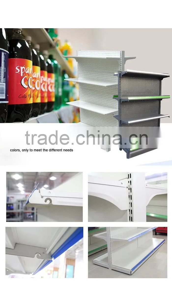 supermarket shelves and racks