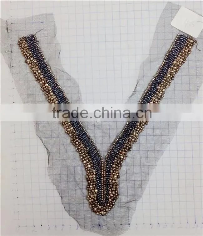 Wholesale Fashion Handmade Beaded Neckline Piece For Garment