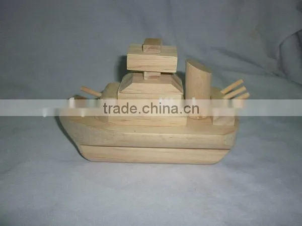 primary color wooden ship model for wholesale