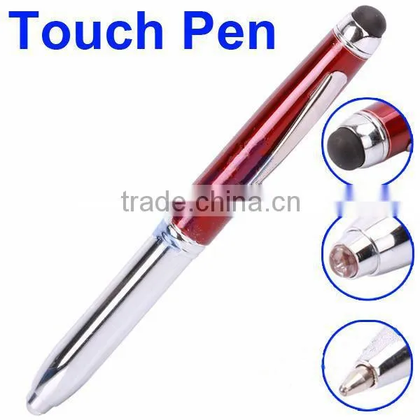 3 in 1 LED touch screen styus ball pen capacitive pen