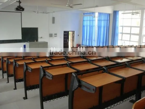Steel and Plywood 2-Seat School Desk and Chair