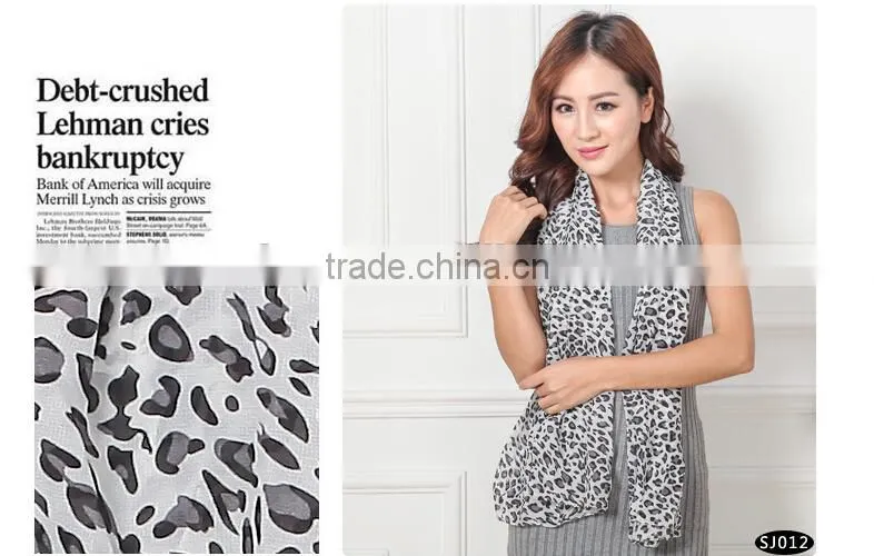 leapord scarf/2015 chiffon cheap scarf/latest fashion scarf