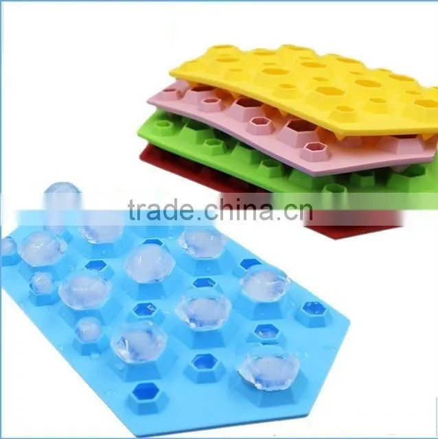 2016 Summer diamond silicone ice cube tray,ice cream machinery