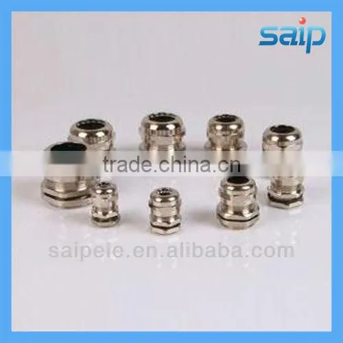 2013 New waterproof electric brass cable gland with rubber seal