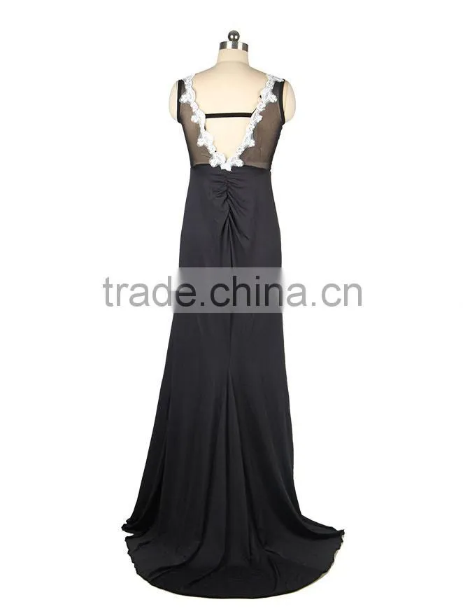 Supper dress embroidered mesh wrap maxi evening dress for girls