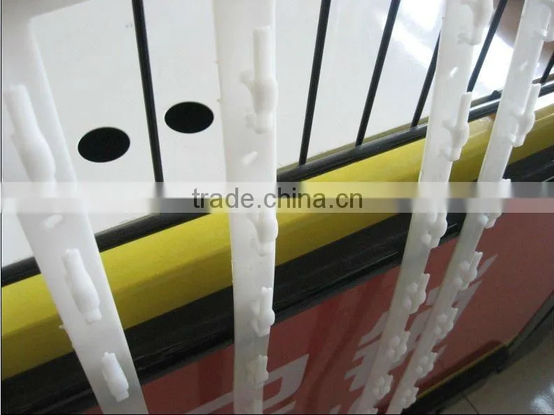 Hot sale supermarket Hanging Display plastic clip strip,pvc strip