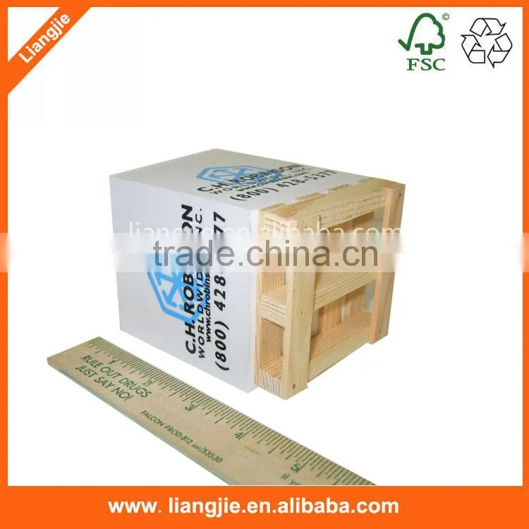 Custom memo paper cube ,wooden pallet memo cube