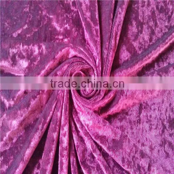 embossed good strech korean velvet /home textile fabric