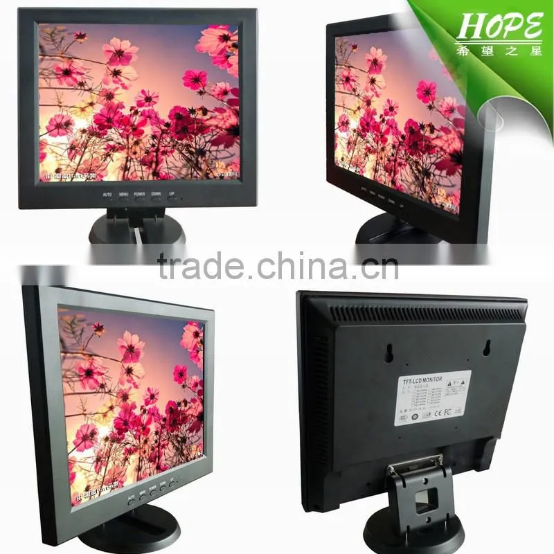 Black white color vga hdmi usb av tv input 10inch square lcd tv