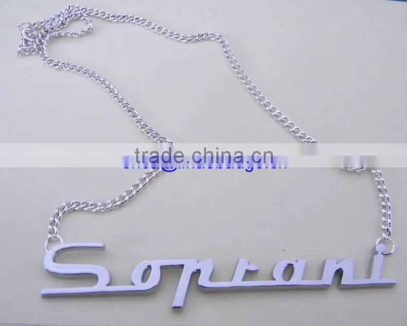 letter die cut metal key chain, custom car logo keyring