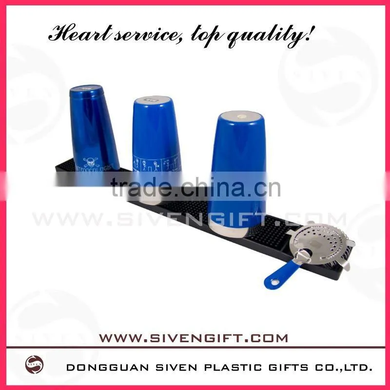 Supply Anti-slip Soft Silicone Pvc Rubber Custom Bar Mat