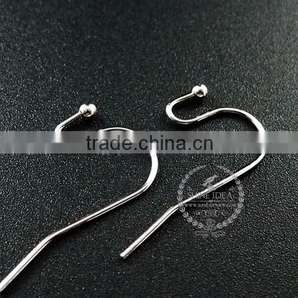 12*21mm brass plated rhodium kidney earrings hoop DIY jewelry findings supplies 1702078