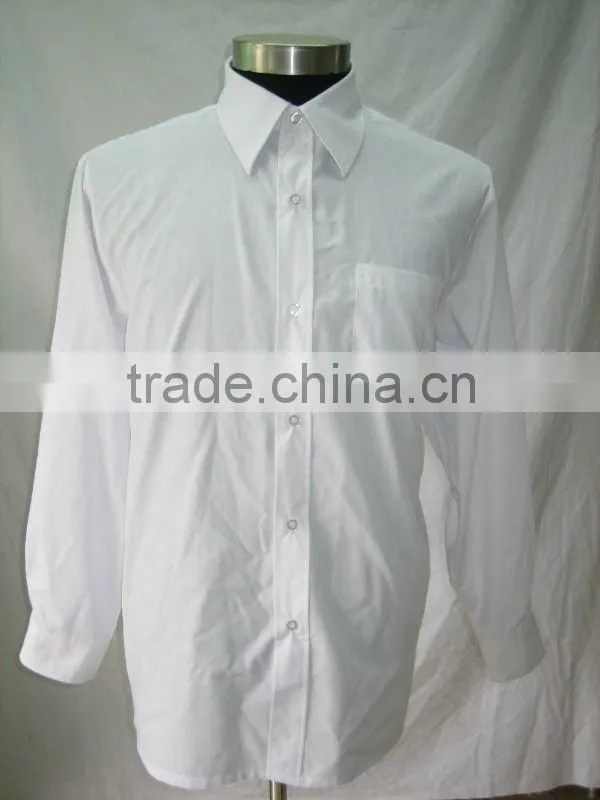 Hot selled poly and cotton tripe mens business shirt