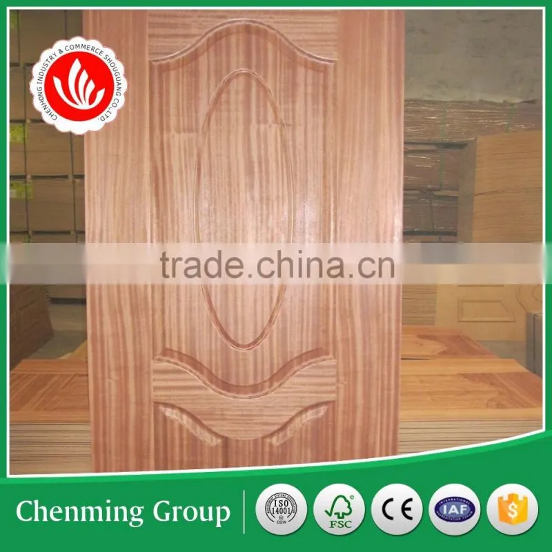 durable hdf molded door skin with natural veneer