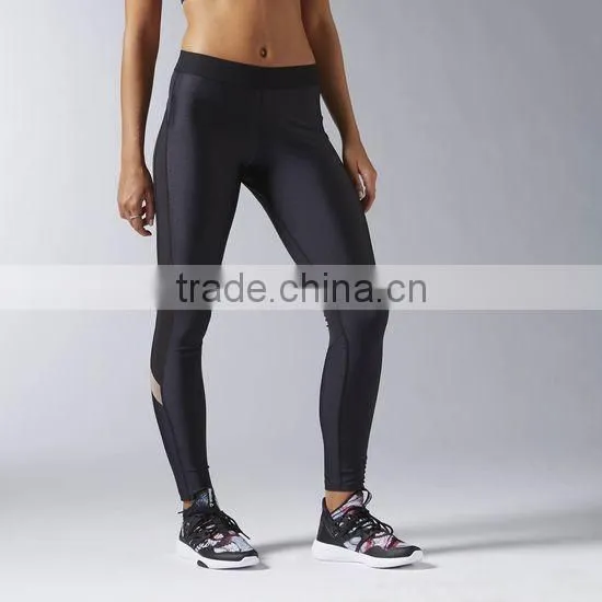 Nylon spandex seamless made by 4 needles and 6 threads womens high waist yoga pants