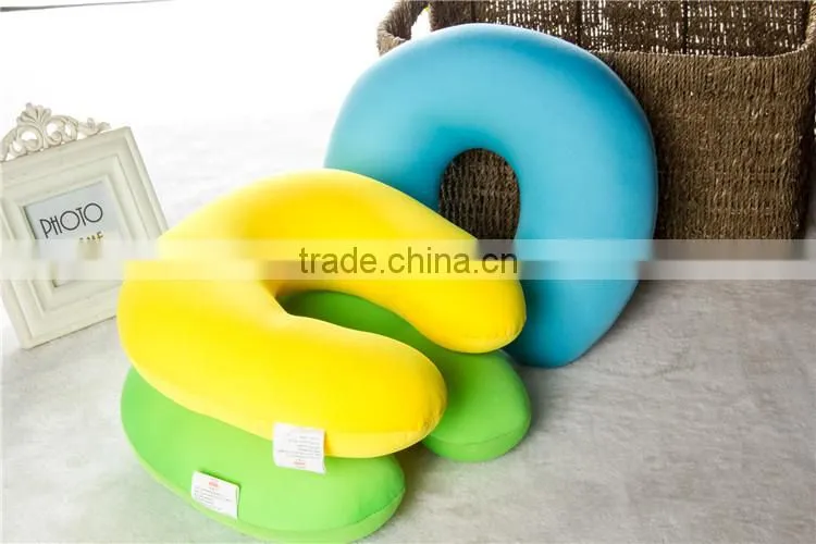Spandex fabric solid color u shape microbeads pillow