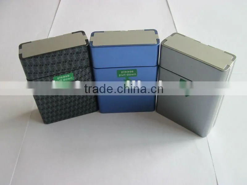 Original color plastic cigarette case. Automatic open plastic cigarette case.