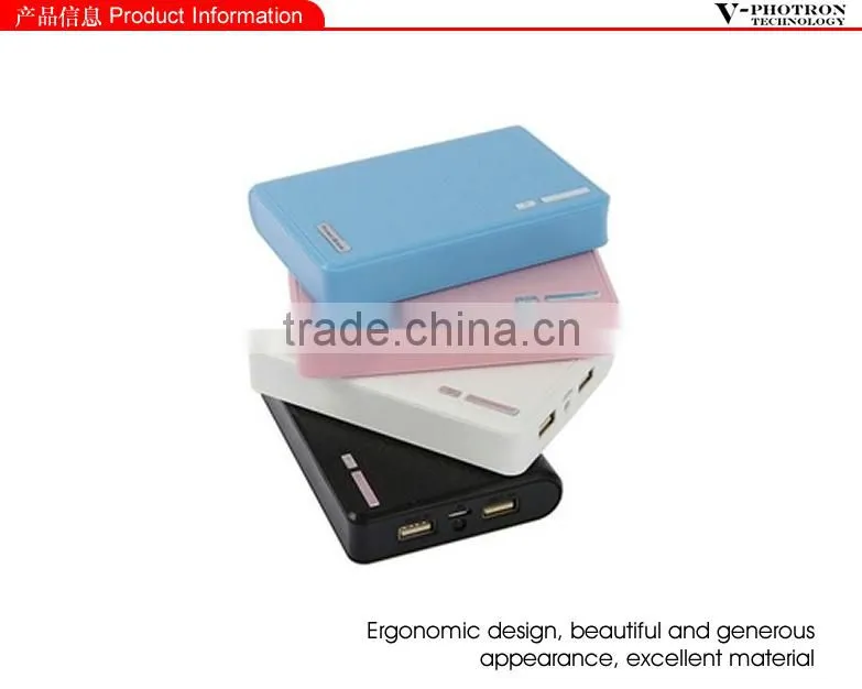 wallet portable power bank 10400mah with dual usb output