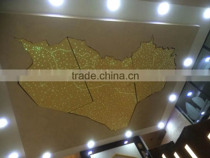 Fiber optic kits for ceiling decoration, fiber optic ceiling star lights for pool black fiber optic