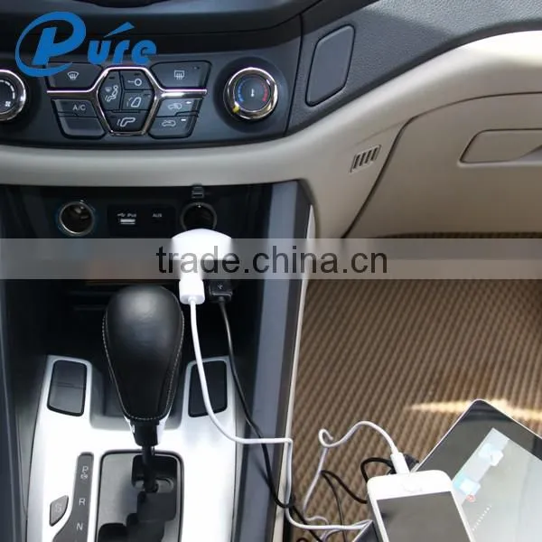 Wholesale Fashional 3.4A/4.8A 2 Port USB Rapid Charge LED Car Charger Display Out Input Voltage and Car's Battery Travel Charger