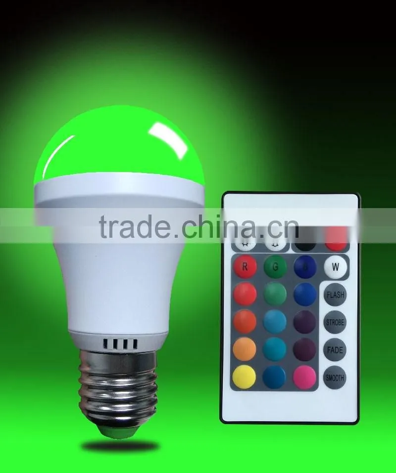 color changing rgb lamp,9w 38khz rgb bulb and 16 color lamp