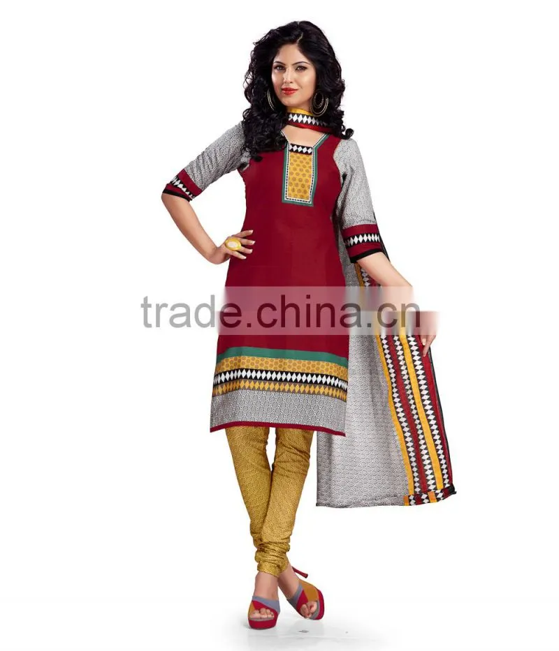 Red ladies dress material wholesalers in mumbai