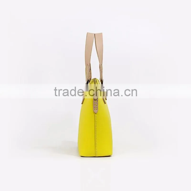 EVA Leather Handbags - Cowhide - Yellow