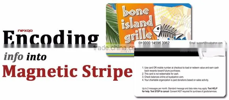 Blank magnetic stripe pvc card plastic card loyalty card