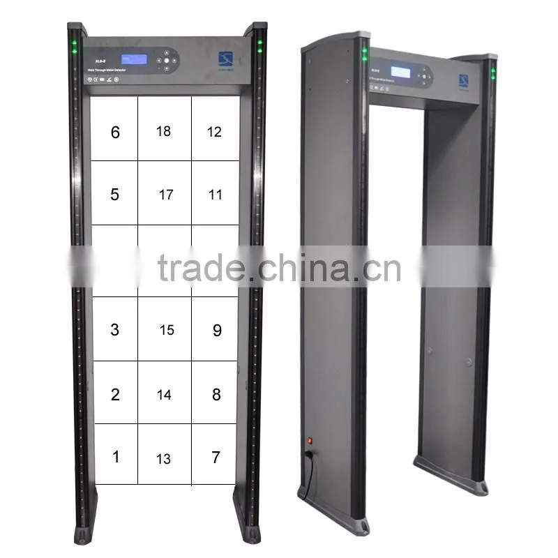 CE approved 33 detect zones walk through metal detector gate