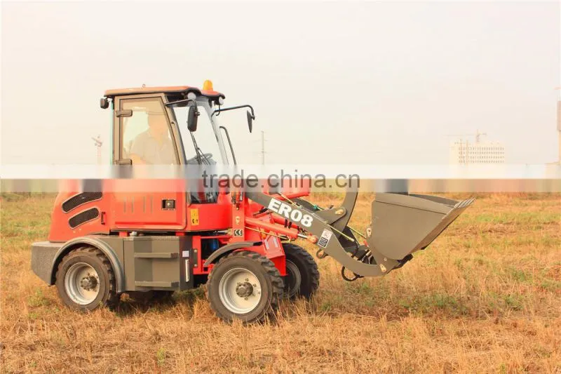 Everun ER08 articulated mini Wheel Loader for sale mit CE/Euro 3