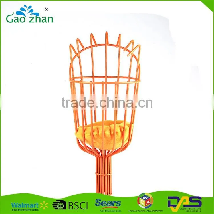 Wholesale high quality long handle telescoping garden tool fruit picker with basket