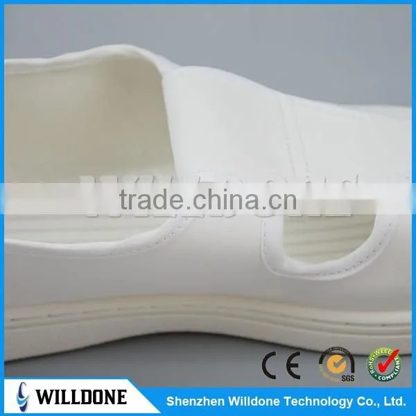 HOT!!! White Leather ESD Shoes, 4-Hole Antistatic Shoes