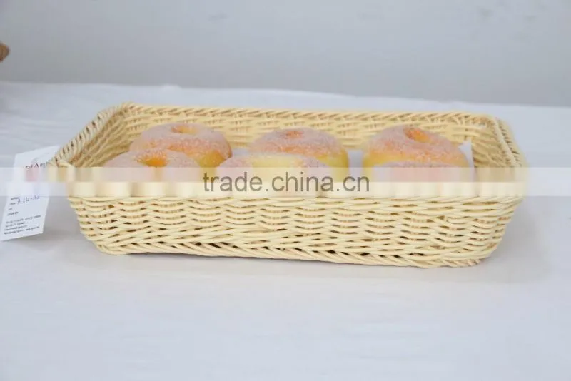 Food safe grade woven bread tray rattan basket