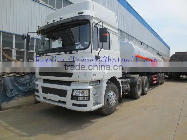 42 m3 3 Axles Oil Tank Trailer Truck with Shacman Tractor