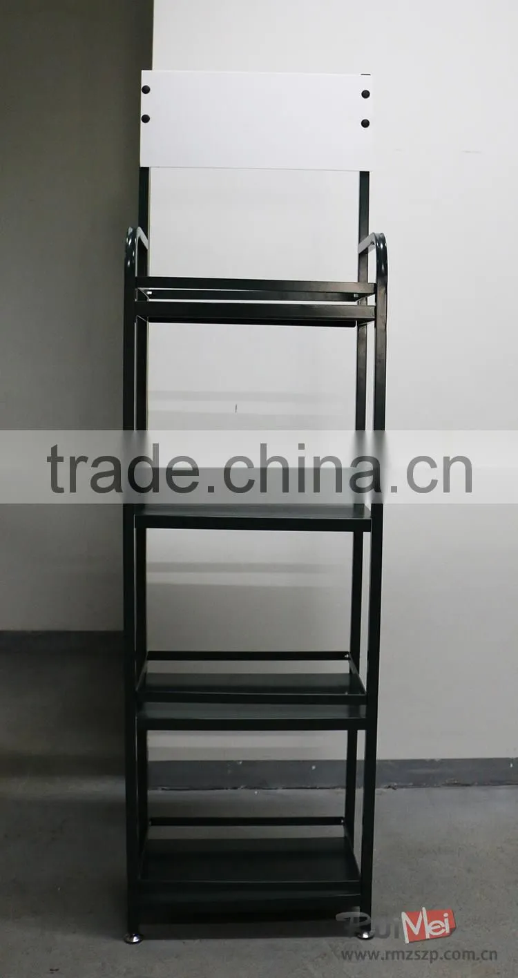 4-tire well-designed black iron beer bottle rack
