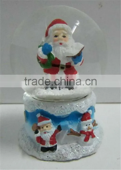 Small resin glass snow globe