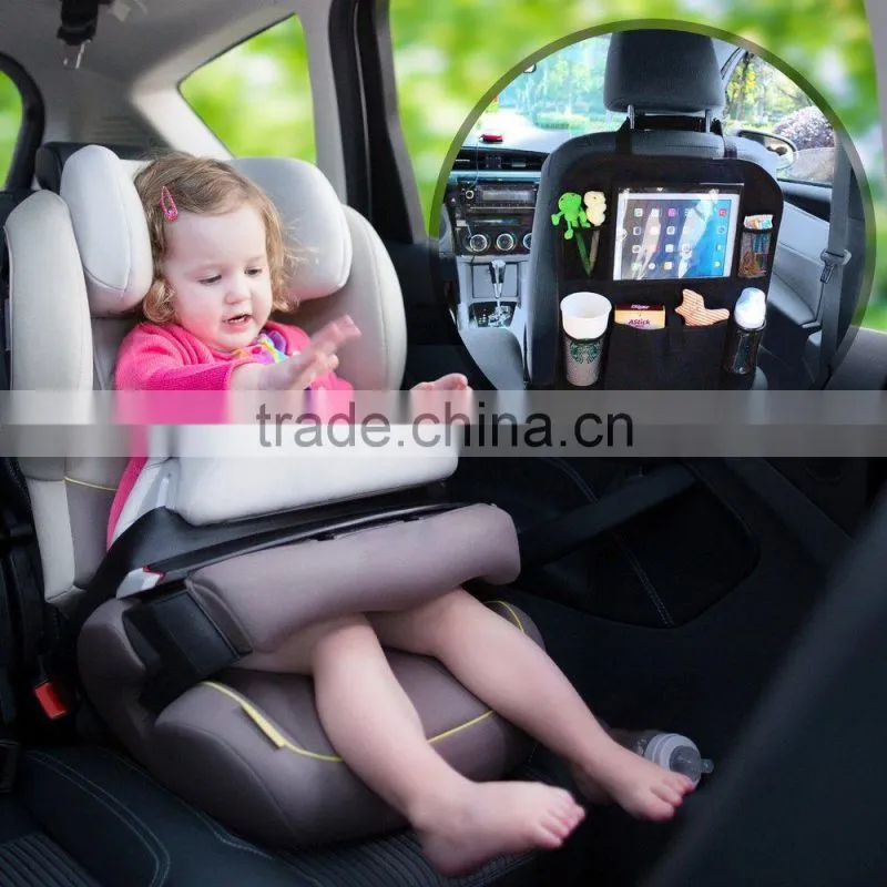 Automotive Kids Seat Back Organizer With Wireless Bluetooth Headset