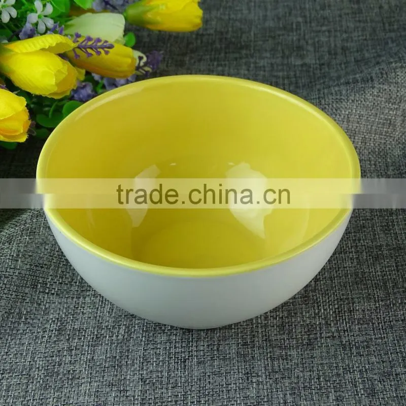 Chaozhou Supplier stocked Wholesale 6.69 inch White Ceram bowls with flower decal household bowls