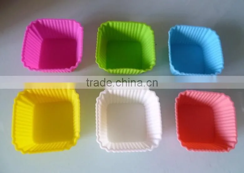 colorful muffin silicone cake mold