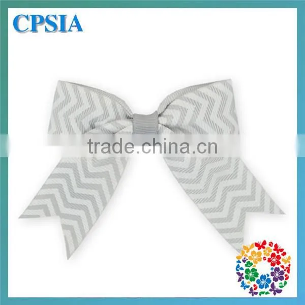 cute kids hair accessories green cheer bow/hair clips for girls