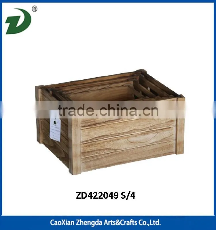 wooden crate storage box