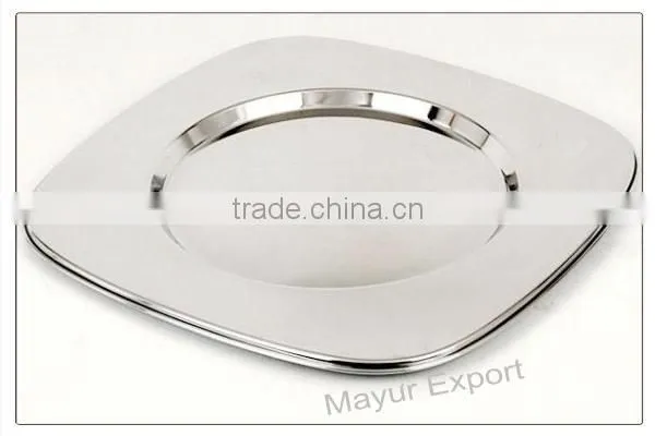 Stainless Steel Square Charger Plate