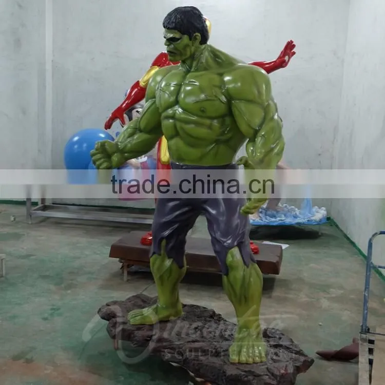 outdoor decoration resin craft fiberglass a grandezza naturale hulk statua