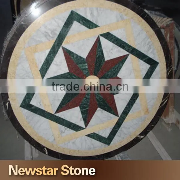 Natural stone marble waterjet medallion
