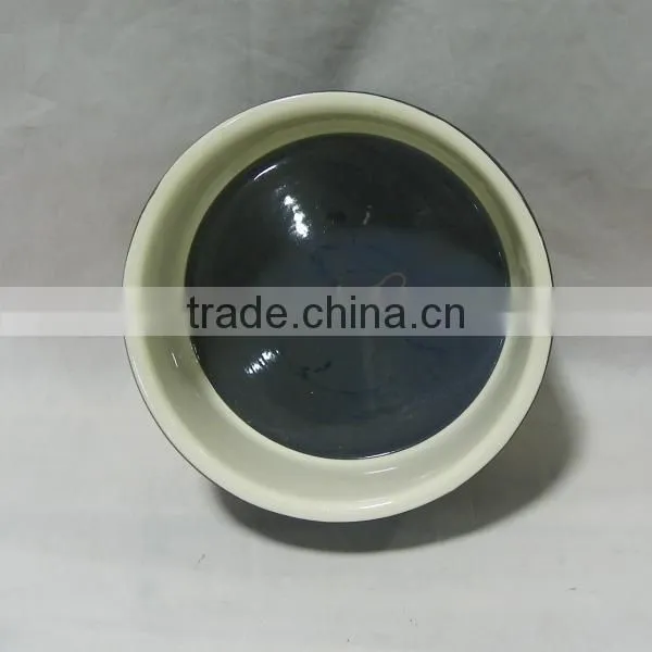 Black Prints Ceramic Pet Bowl