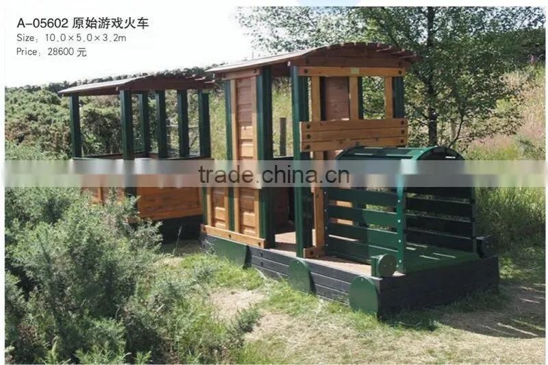 wooden train set CE, GS Certificated Outdoor Playground kids play SET Muiti play set